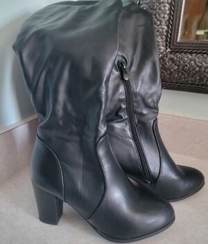 Dream Pairs Black Heeled Boots for Women